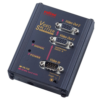ROLINE VGA Video Splitter, 2-way, 350MHz